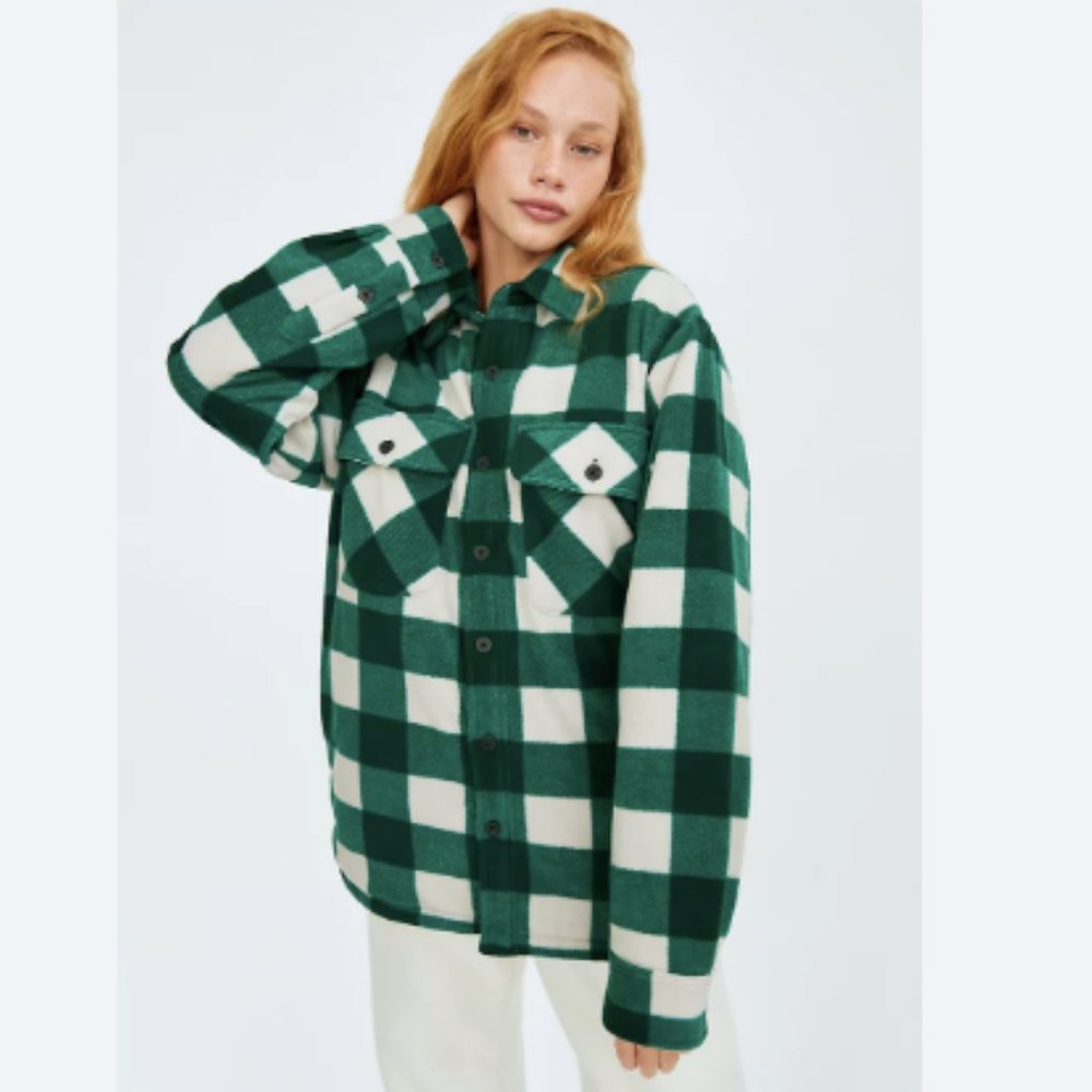 Aritzia Tna POLAR SHIRT JACKET Oversized Fleece Shacket